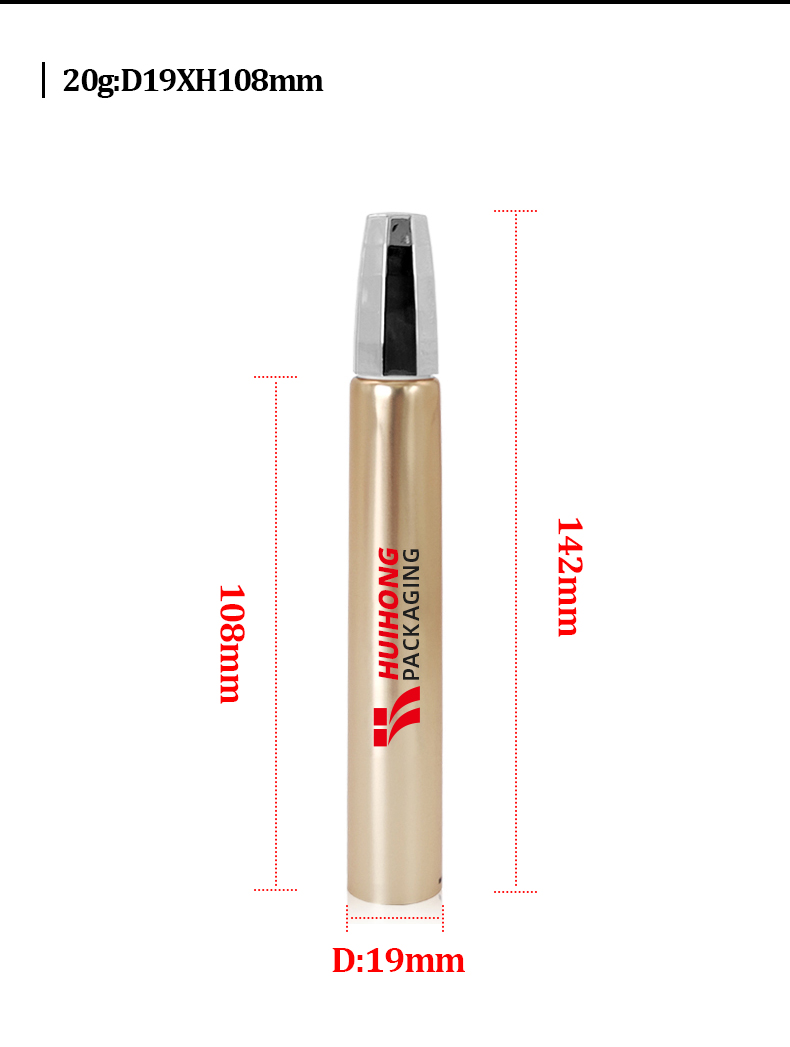 Gold Eye Cream Square Tube Custom Eye Cream Tube