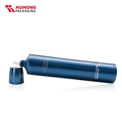 Tube à crème de bronzage en aluminium bleu de 50 ml