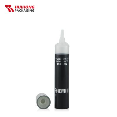 Tube de buse de crème noire de 10 ml avec bouchon à vis à double couches