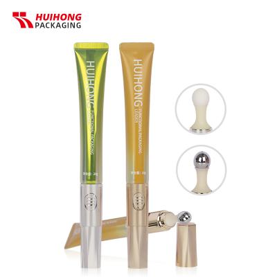 Tubes stratifiés de crème pour les yeux d'applicateur de massage de vibration cosmétique en aluminium de compression douce
