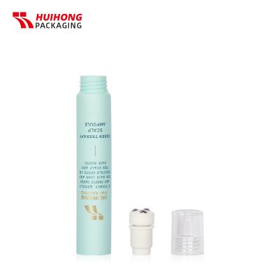 tube d'emballage pharmaceutique tube de crème à rouleaux en acier inoxydable à 3 boules avec couvercle en PETG
