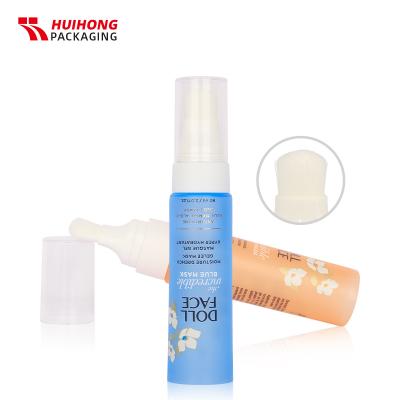 tube de compression de brosse à crème pour le visage de canne à sucre vide avec couvercle en PETG pour l'emballage d'outils de maquillage
