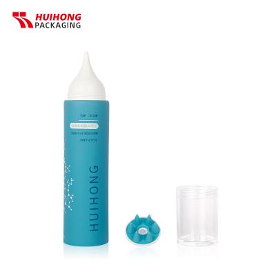 tube de massage en silicone de tête de cuir chevelu TPE dégradable de couleur personnalisée avec revêtement extérieur en PETG
