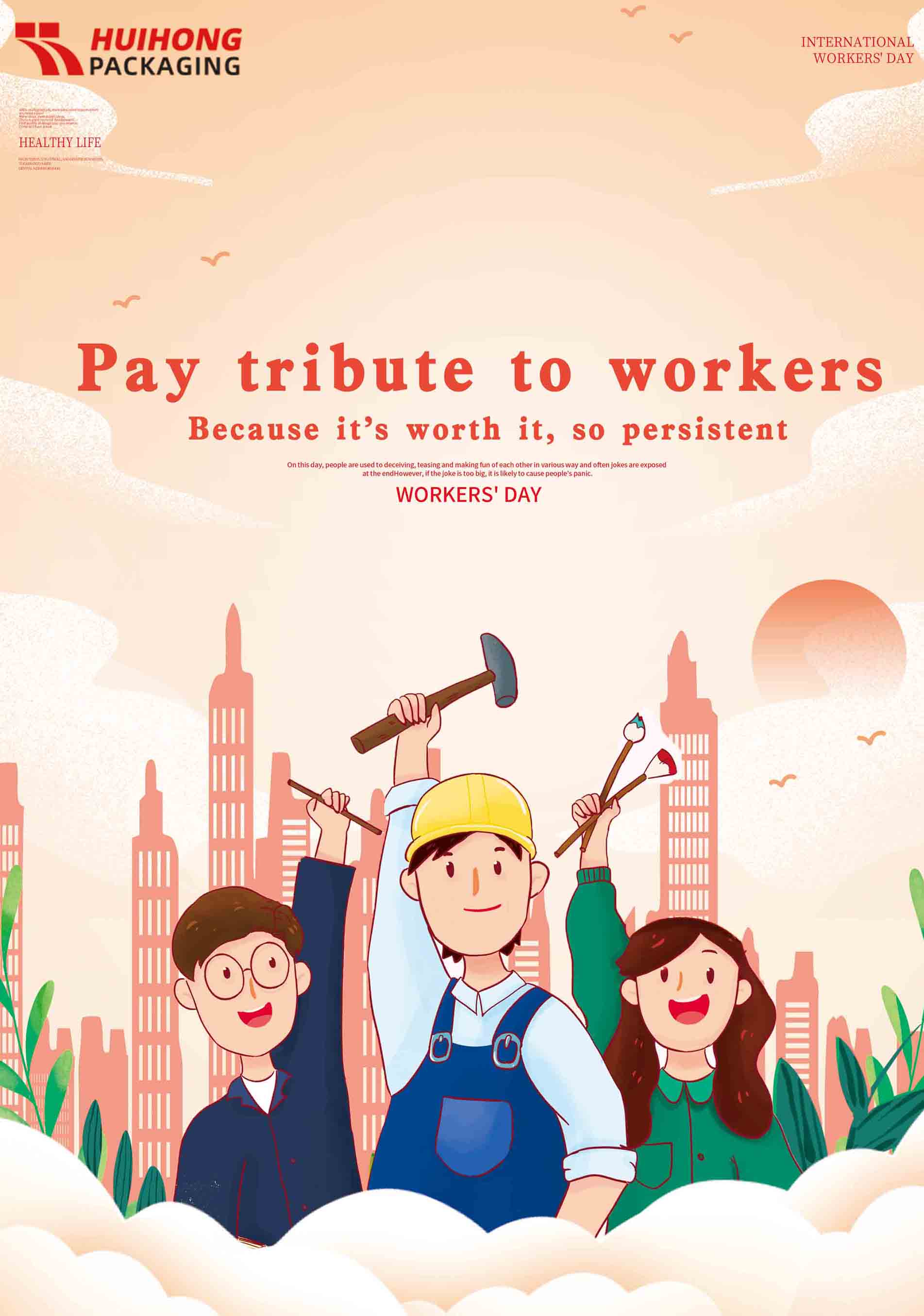 huihong 1er mai avis de vacances de la fête du travail
